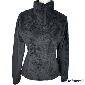 The North Face Women’s Black Soft Fleece Plush Quarter Zip Pullover Jacket Sz S